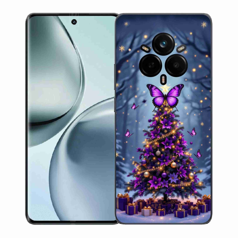 Gélový kryt mmCase na Realme 14 Pro 5G - motýlí vianočný stromček