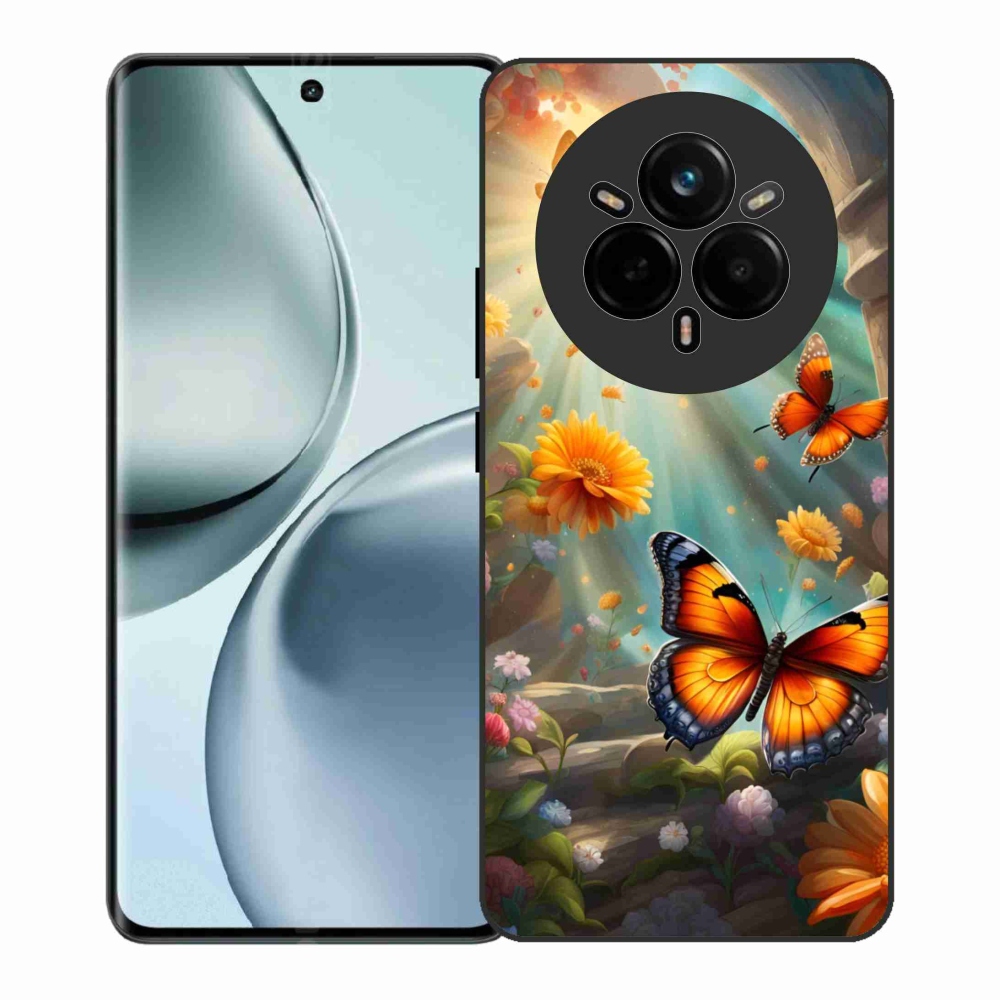 Gélový kryt mmCase na Realme 14 Pro+ 5G - motýlia záhrada 2