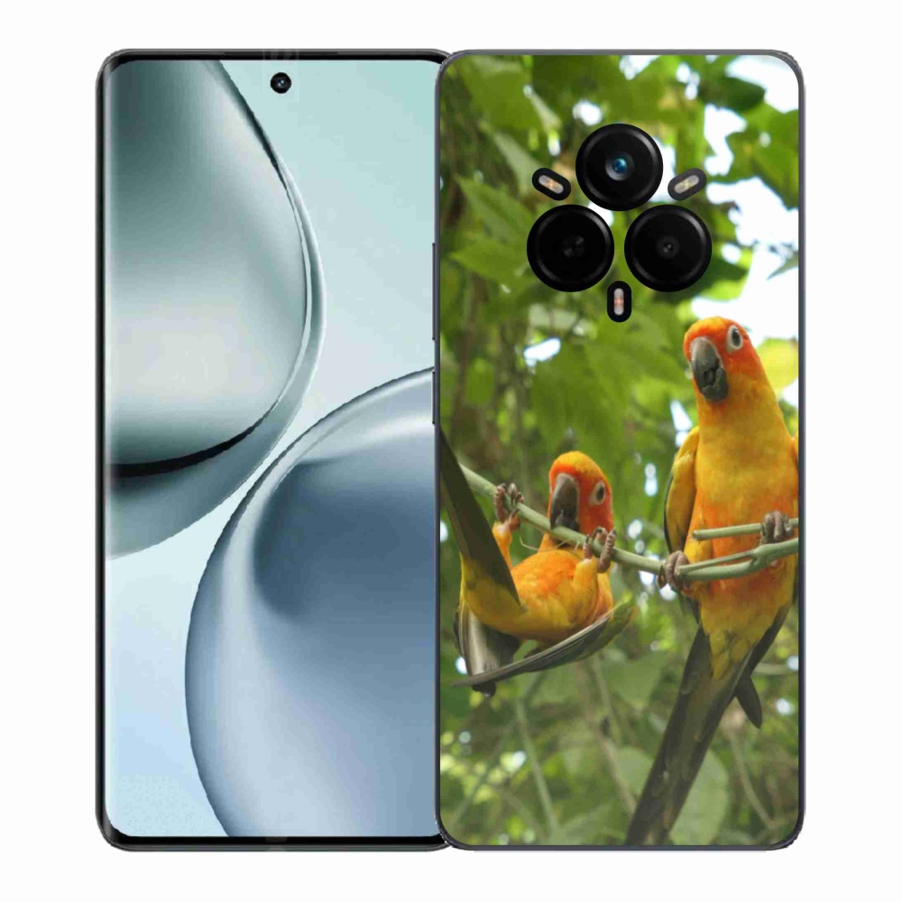 Gélový kryt mmCase na Realme 14 Pro 5G - papagáje aratingy