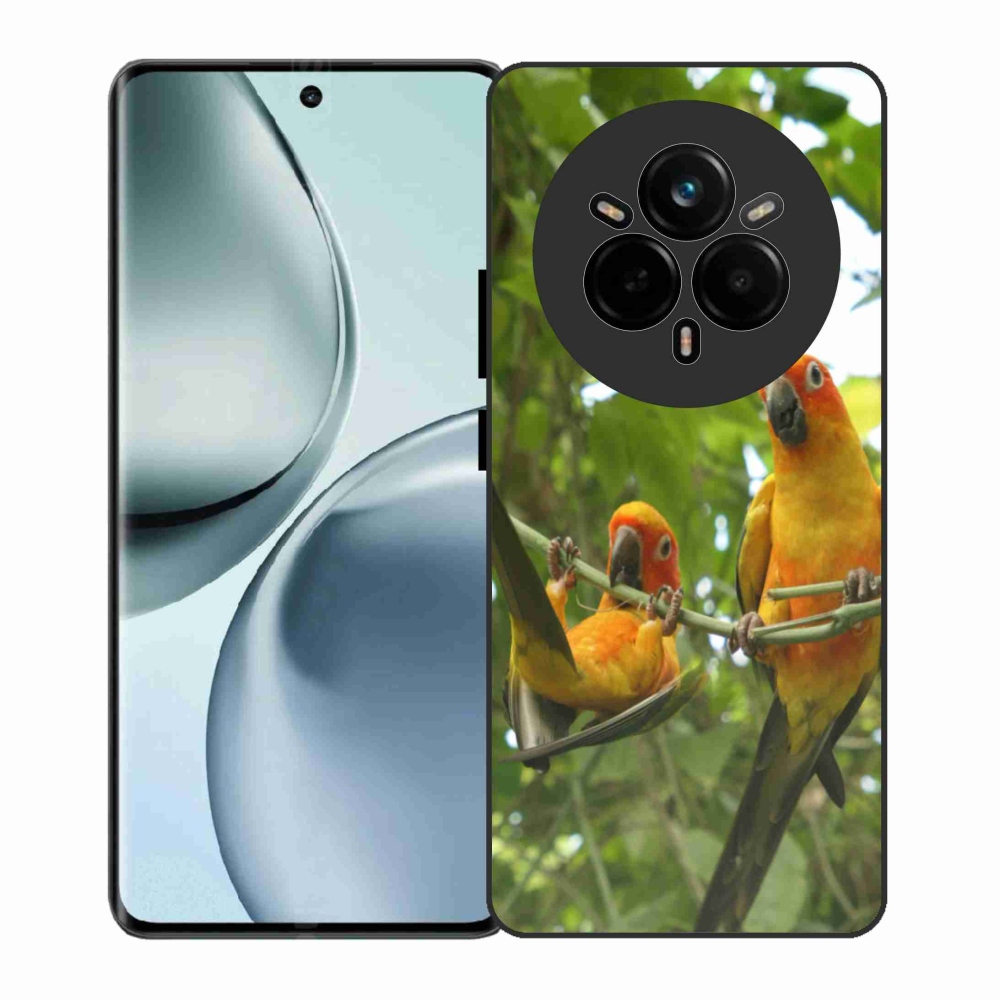 Gélový kryt mmCase na Realme 14 Pro 5G - papagáje aratingy