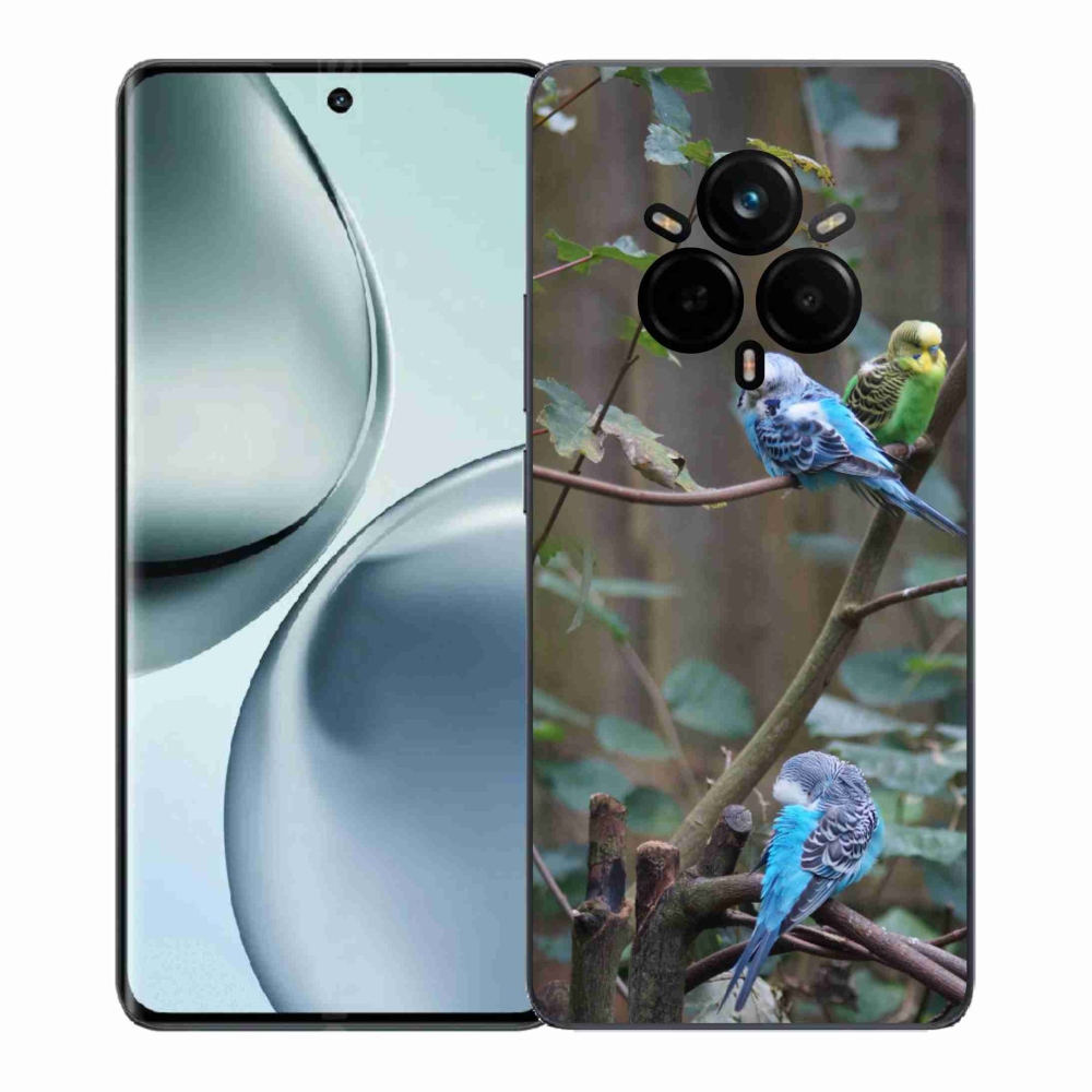 Gélový kryt mmCase na Realme 14 Pro 5G - papagáje na vetve