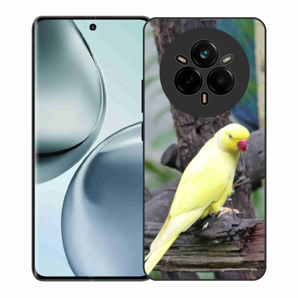 Gélový kryt mmCase na Realme 14 Pro+ 5G - papagáj alexander žltý