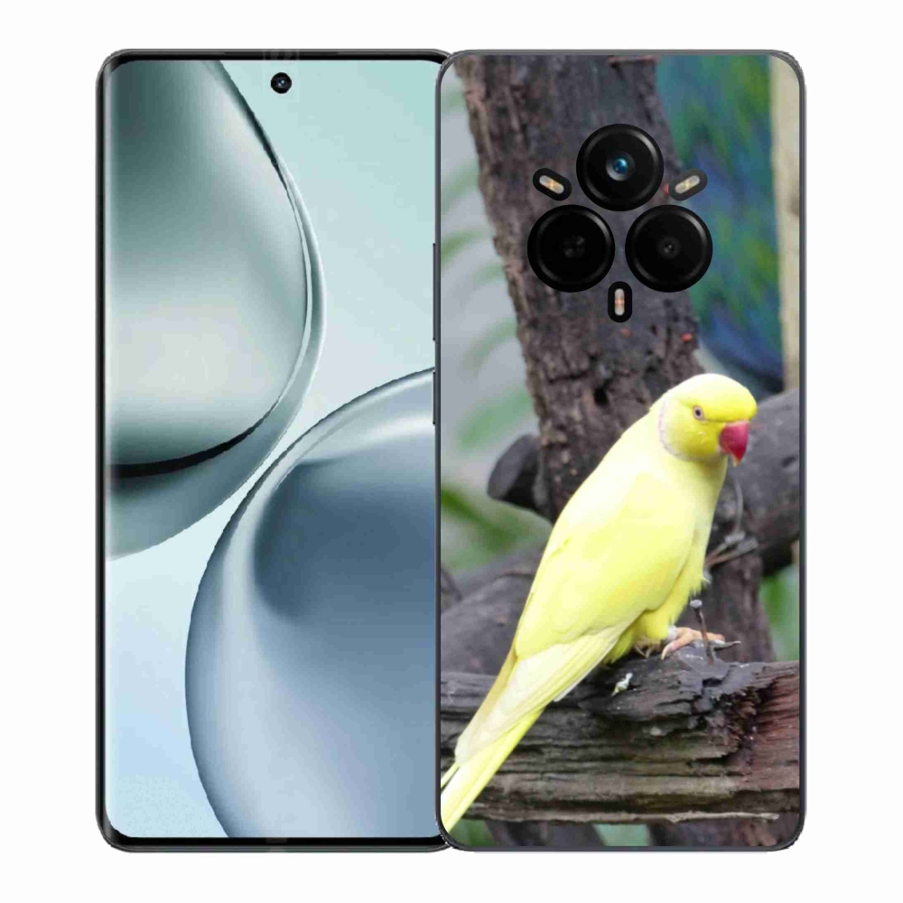 Gélový kryt mmCase na Realme 14 Pro+ 5G - papagáj alexander žltý