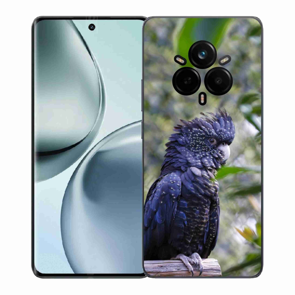Gélový kryt mmCase na Realme 14 Pro 5G - papagáj kakadu čierny