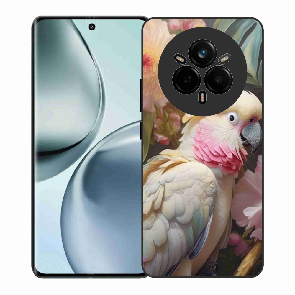 Gélový kryt mmCase na Realme 14 Pro+ 5G - papagáj kakadu ružový 2