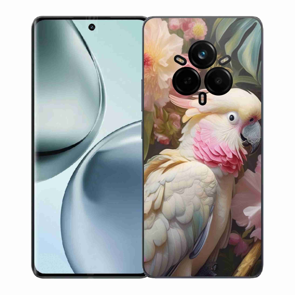 Gélový kryt mmCase na Realme 14 Pro 5G - papagáj kakadu ružový 2
