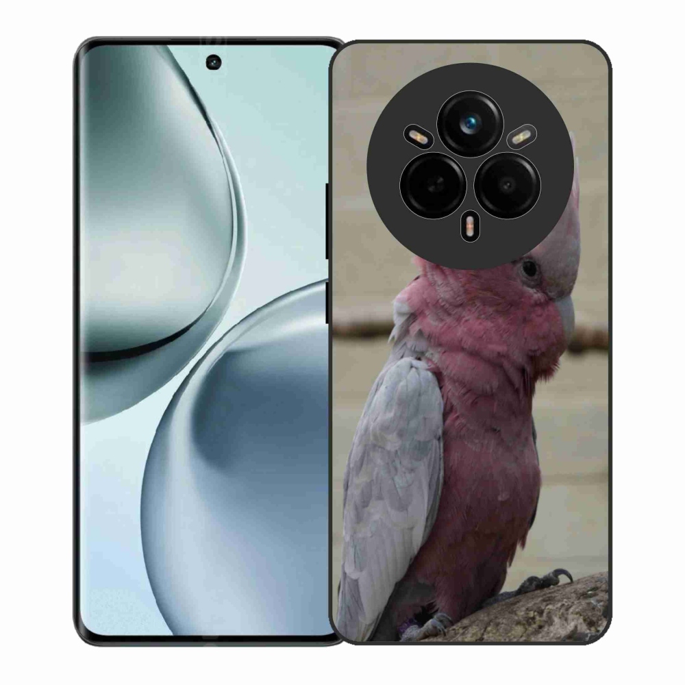 Gélový kryt mmCase na Realme 14 Pro+ 5G - papagáj kakadu ružový