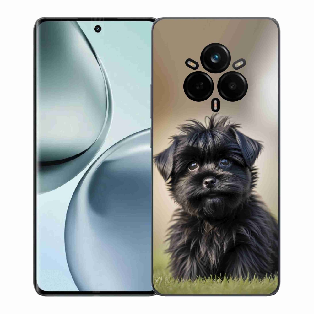 Gélový kryt mmCase na Realme 14 Pro 5G - roztomilý čierny psík