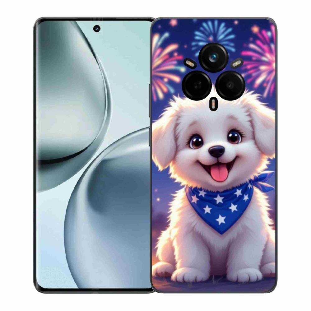 Gélový kryt mmCase na Realme 14 Pro+ 5G - slávnostné šteňa