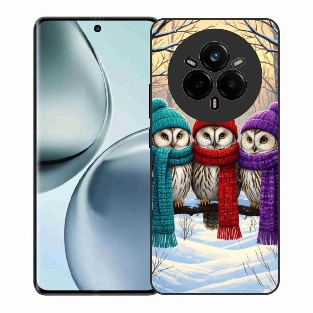 Gélový kryt mmCase na Realme 14 Pro+ 5G - soví priatelia