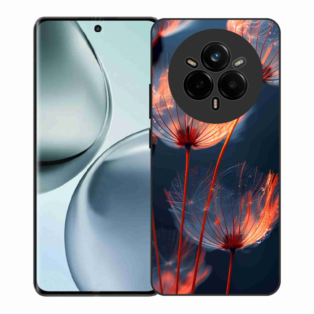 Gélový kryt mmCase na Realme 14 Pro+ 5G - svetielkujúce páperie
