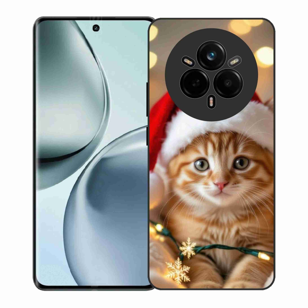 Gélový kryt mmCase na Realme 14 Pro+ 5G - vianočné mačiatko