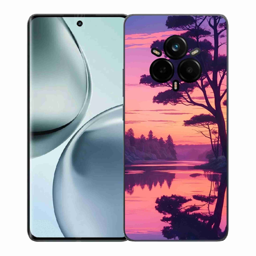 Gélový kryt mmCase na Realme 14 Pro+ 5G - západ slnka nad jazerom