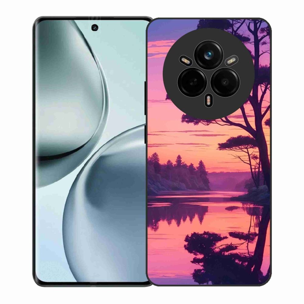 Gélový kryt mmCase na Realme 14 Pro+ 5G - západ slnka nad jazerom