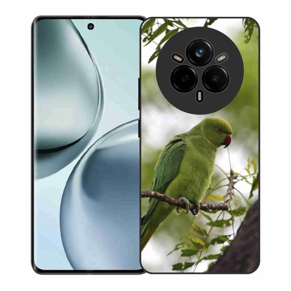 Gélový kryt mmCase na Realme 14 Pro+ 5G - zelený papagáj