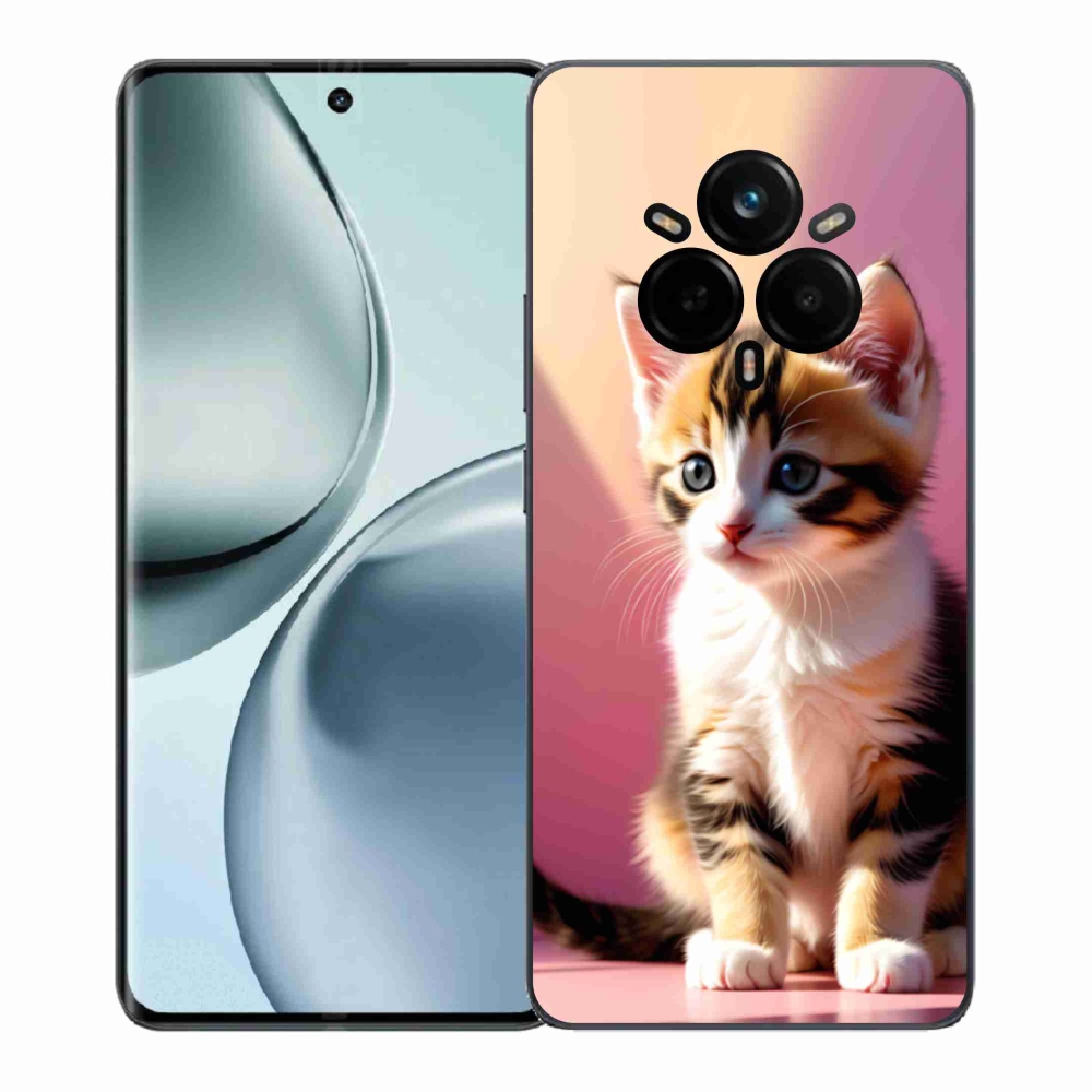 Gélový kryt mmCase na Realme 14 Pro+ 5G - zvedavé mačiatko 2