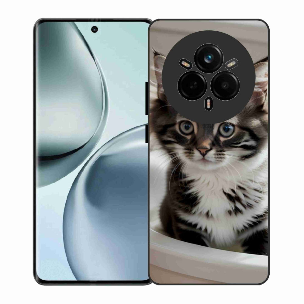 Gélový kryt mmCase na Realme 14 Pro 5G - zvedavé mačiatko