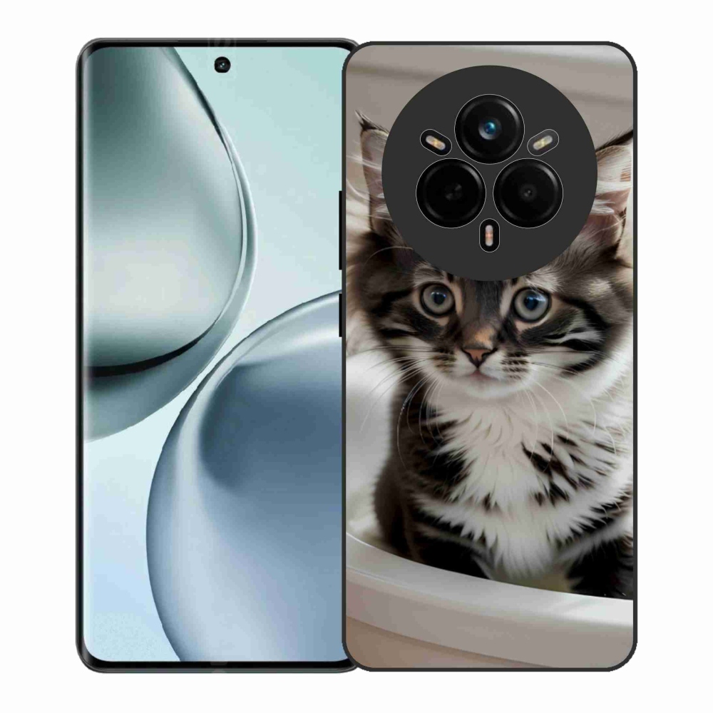 Gélový kryt mmCase na Realme 14 Pro+ 5G - zvedavé mačiatko