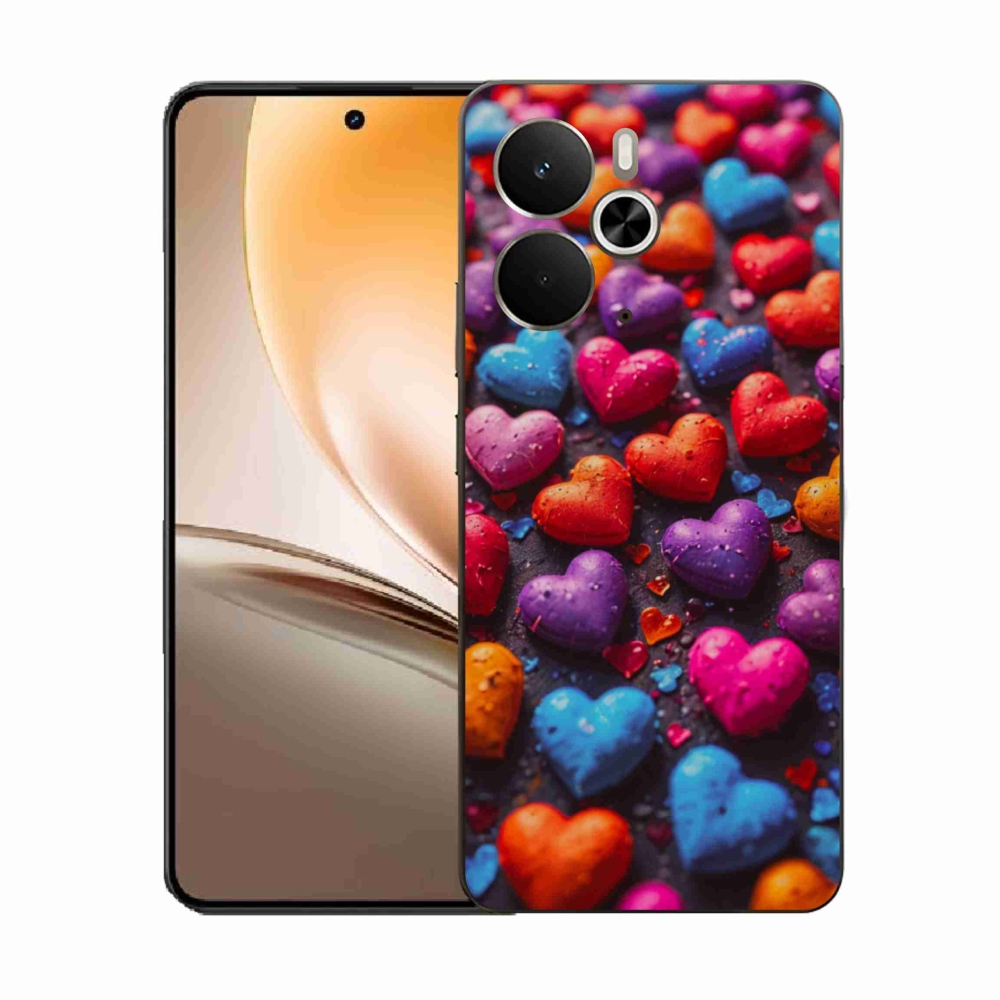 Gélový kryt mmCase na Realme 14T 5G/14 5G - farebné srdcia