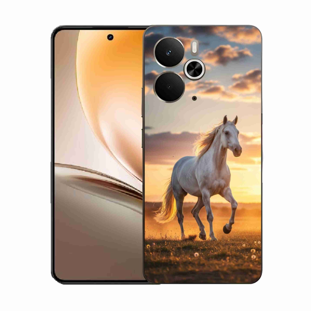 Gélový kryt mmCase na Realme 14T 5G/14 5G - bežiaci biely kôň 2