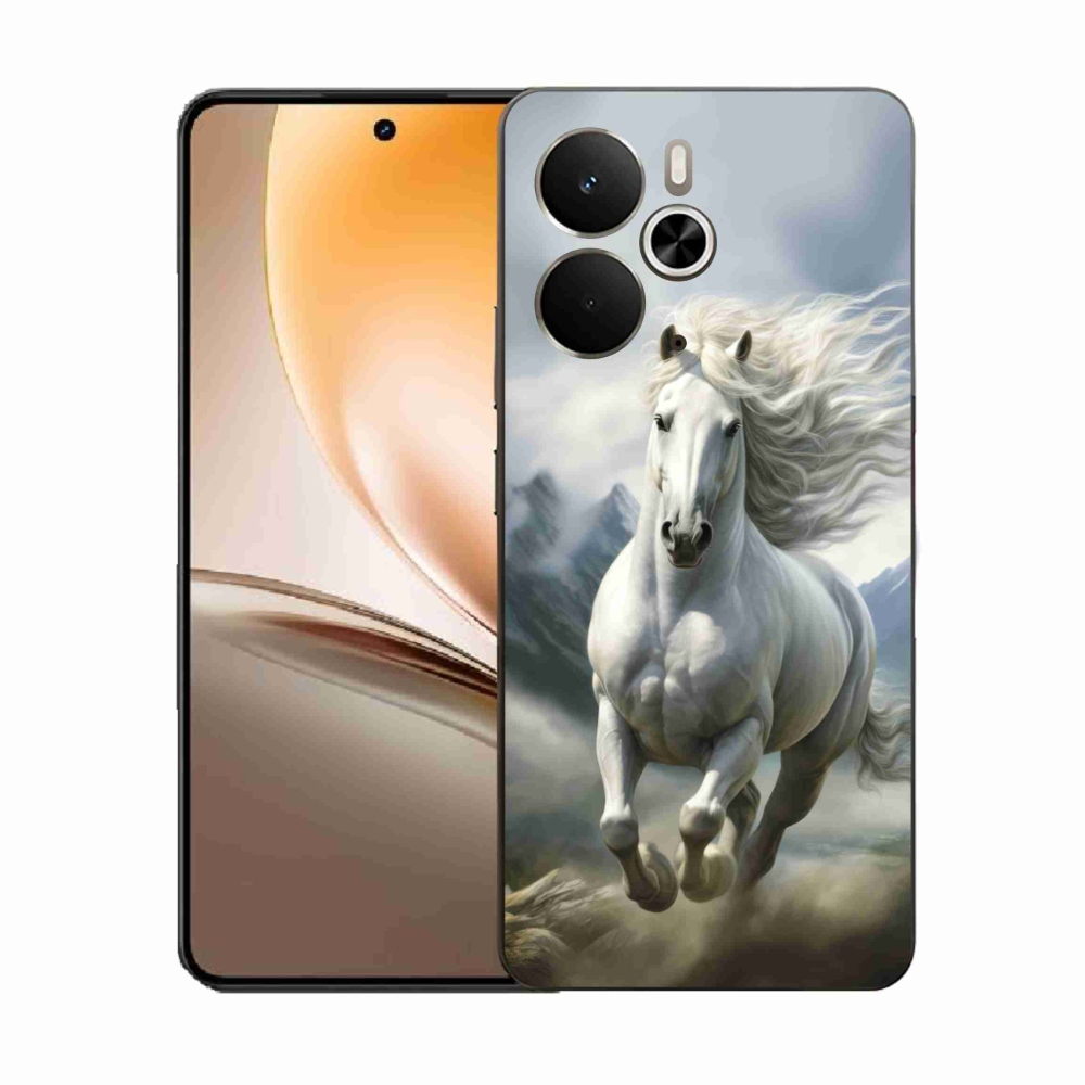 Gélový kryt mmCase na Realme 14T 5G/14 5G - bežiaci biely kôň 3