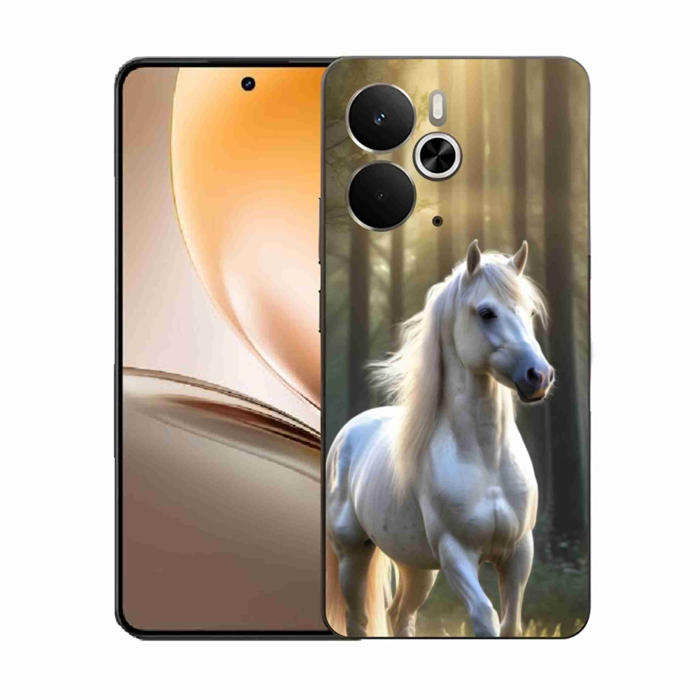 Gélový kryt mmCase na Realme 14T 5G/14 5G - biely kôň 3