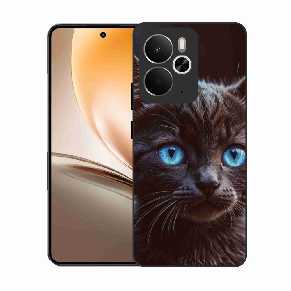Gélový kryt mmCase na Realme 14T 5G/14 5G - čierne mačiatko 2