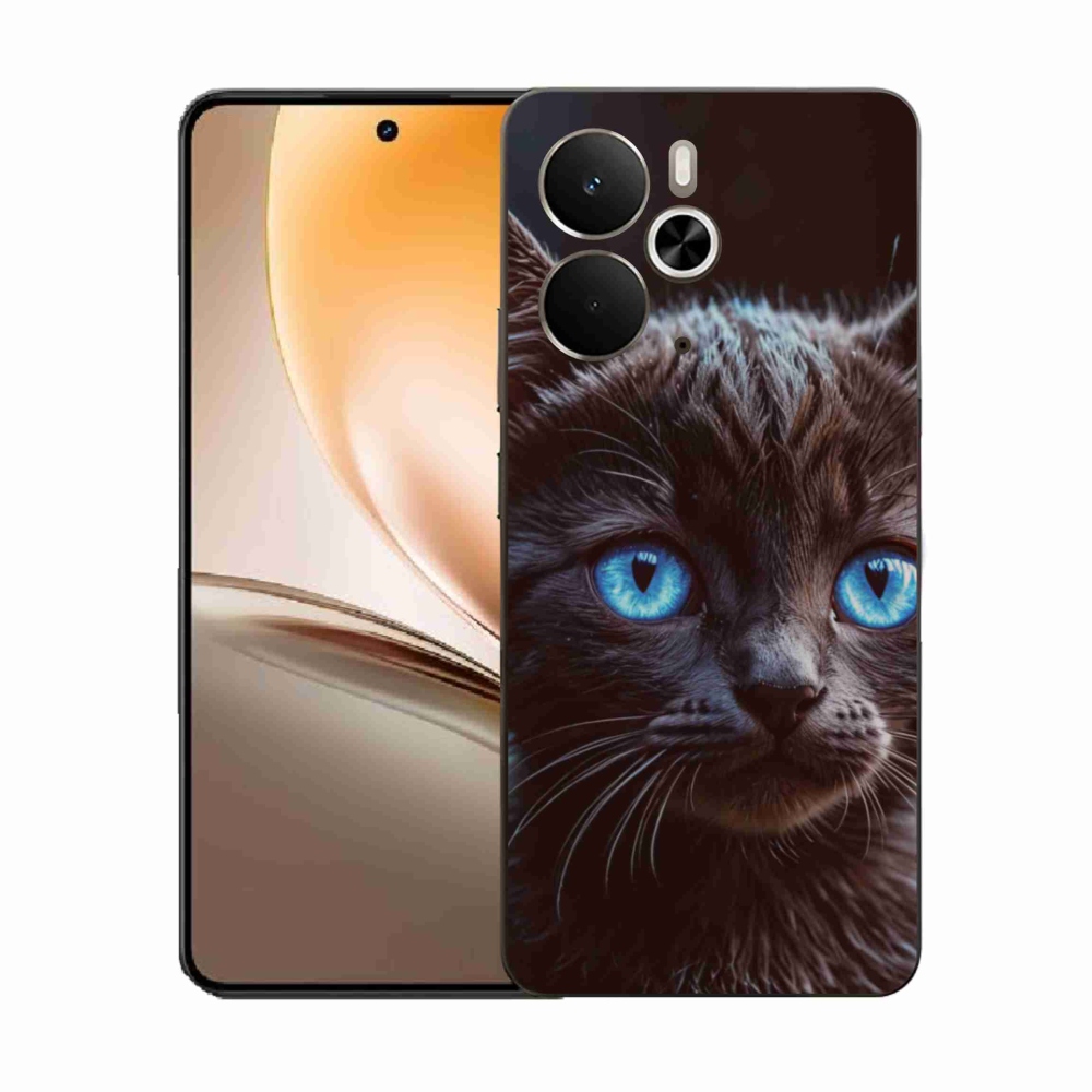 Gélový kryt mmCase na Realme 14T 5G/14 5G - čierne mačiatko 2