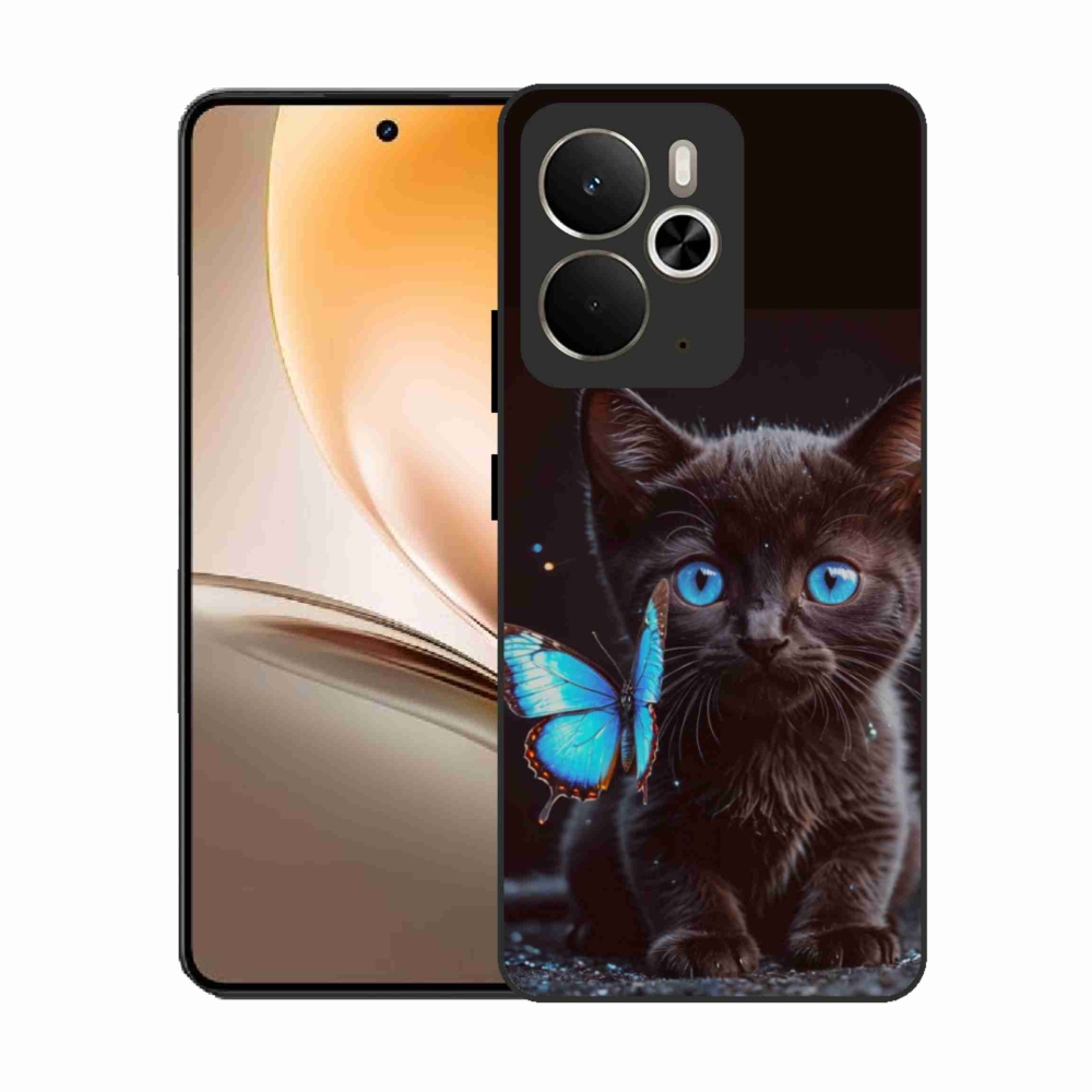 Gélový kryt mmCase na Realme 14T 5G/14 5G - čierne mačiatko 3