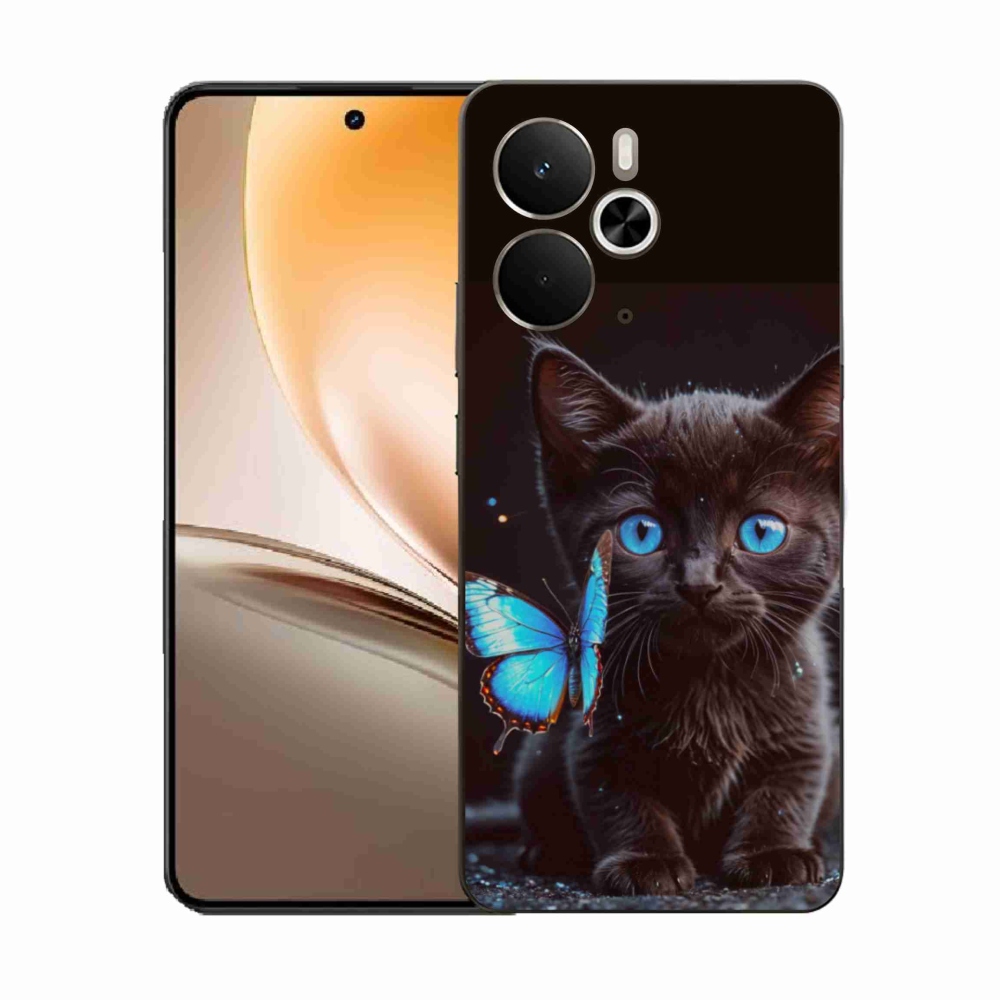 Gélový kryt mmCase na Realme 14T 5G/14 5G - čierne mačiatko 3