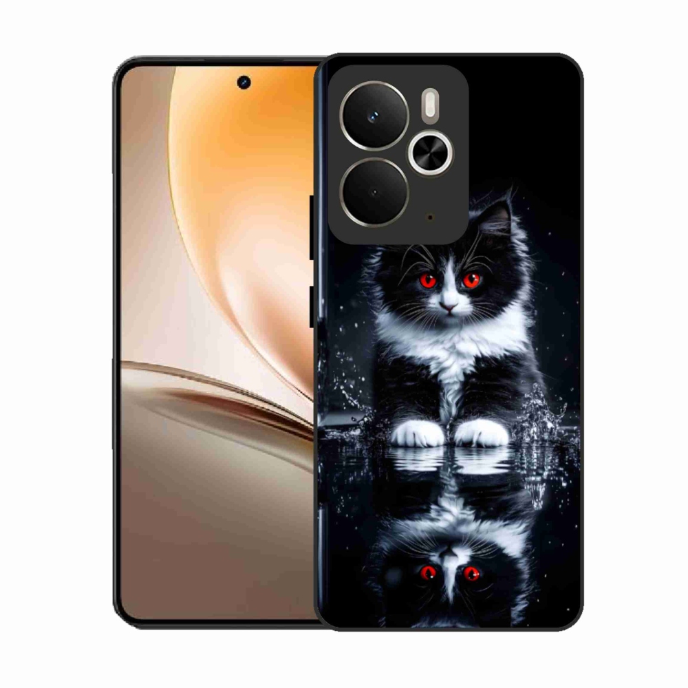Gélový kryt mmCase na Realme 14T 5G/14 5G - čiernobiele mačiatko