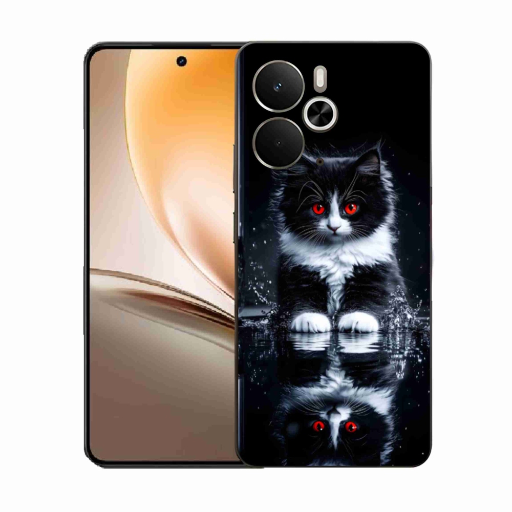 Gélový kryt mmCase na Realme 14T 5G/14 5G - čiernobiele mačiatko