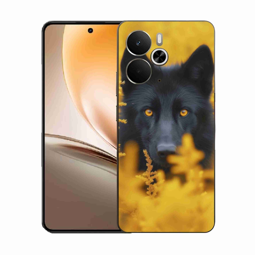 Gélový kryt mmCase na Realme 14T 5G/14 5G - čierny vlk 2