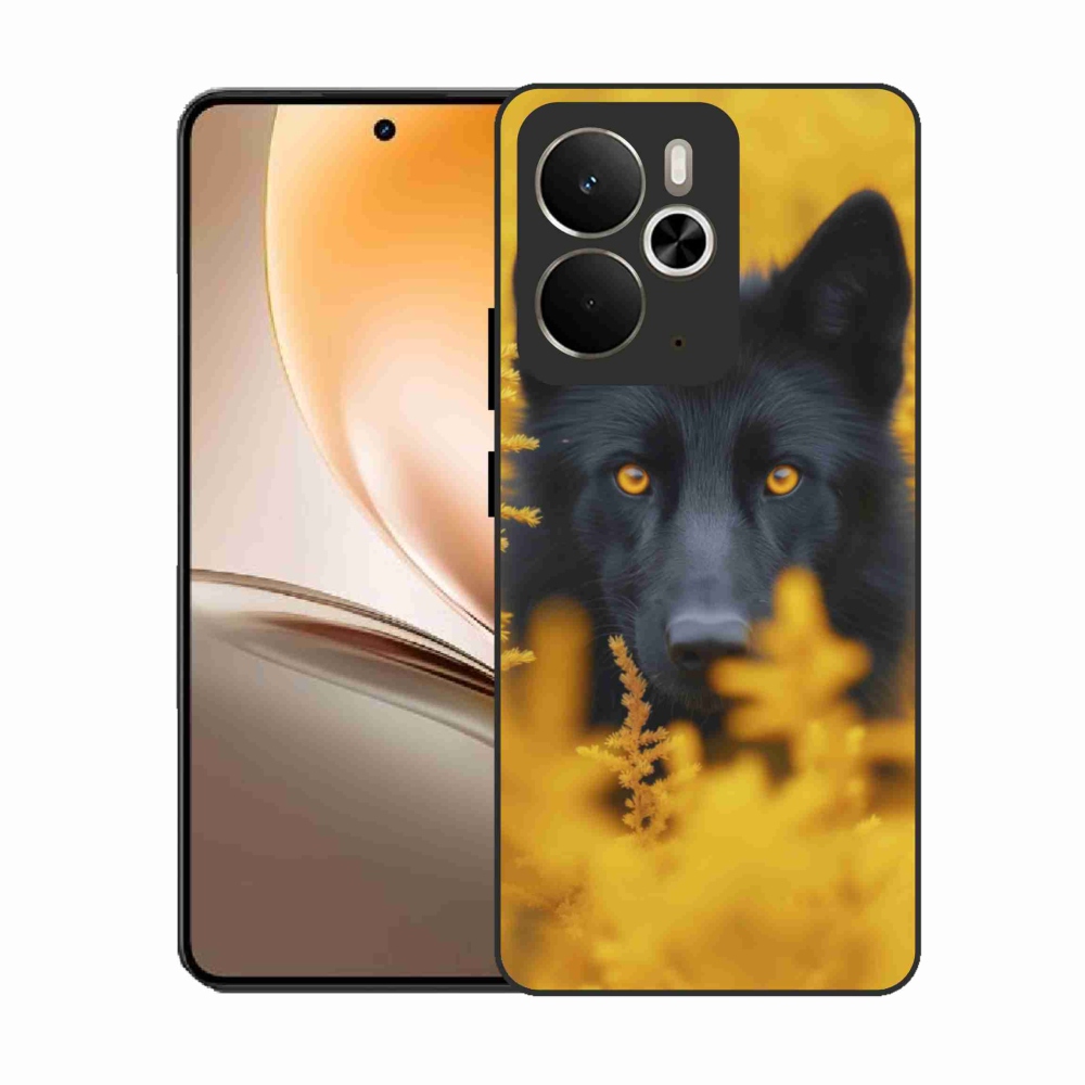 Gélový kryt mmCase na Realme 14T 5G/14 5G - čierny vlk 2