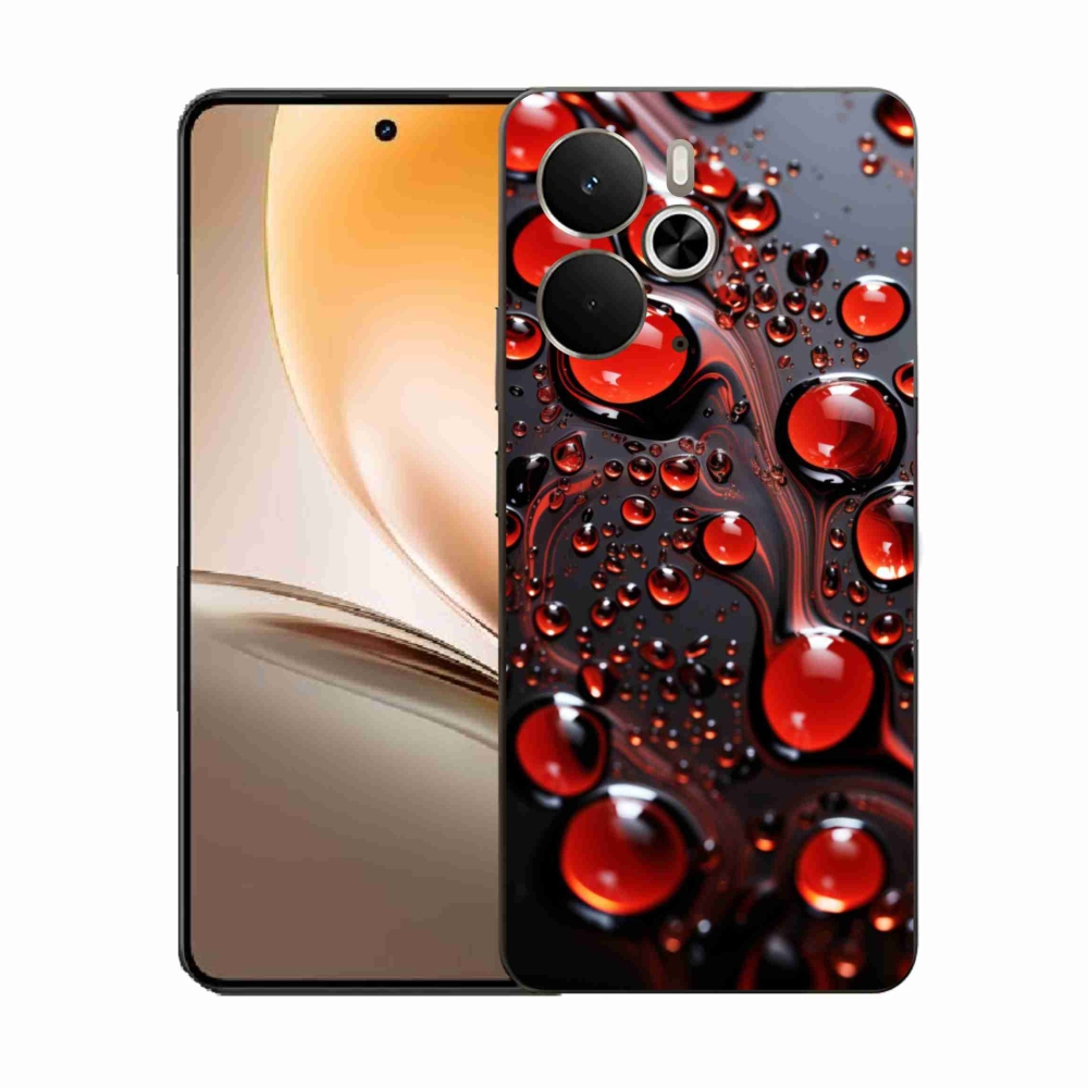 Gélový kryt mmCase na Realme 14T 5G/14 5G - červené kvapky 2