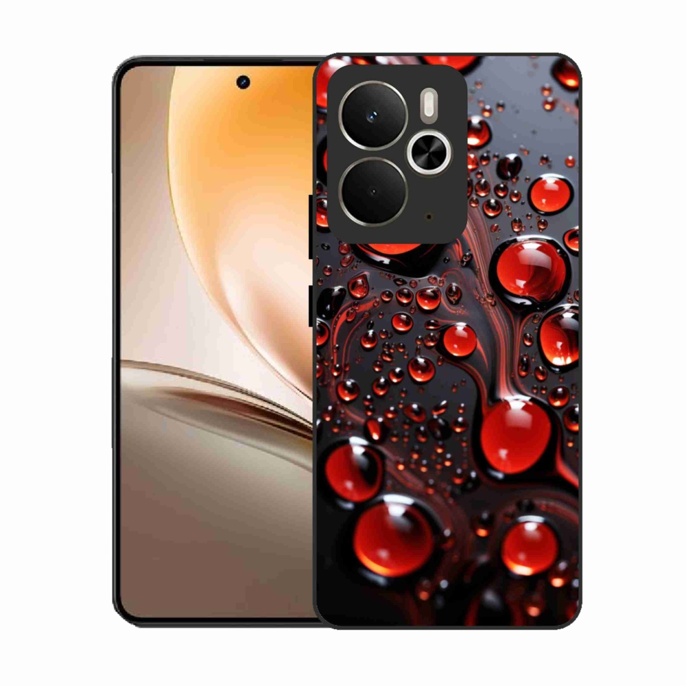 Gélový kryt mmCase na Realme 14T 5G/14 5G - červené kvapky 2