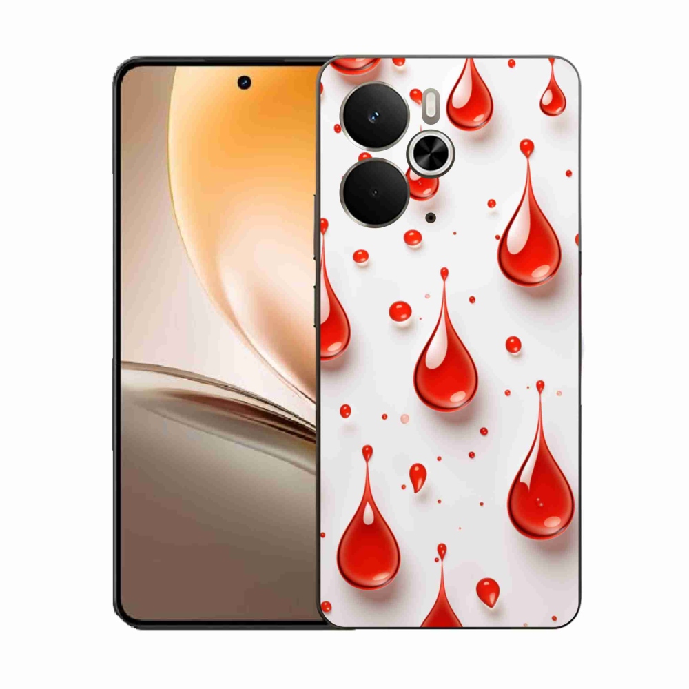 Gélový kryt mmCase na Realme 14T 5G/14 5G - červené kvapky
