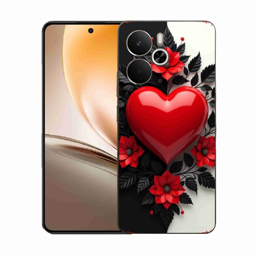 Gélový kryt mmCase na Realme 14T 5G/14 5G - červené srdce
