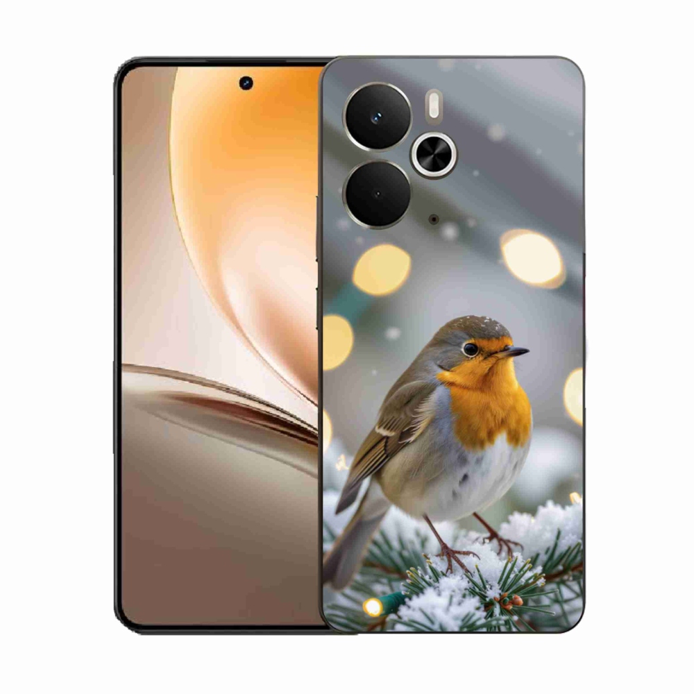 Gélový kryt mmCase na Realme 14T 5G/14 5G - červienka v zime
