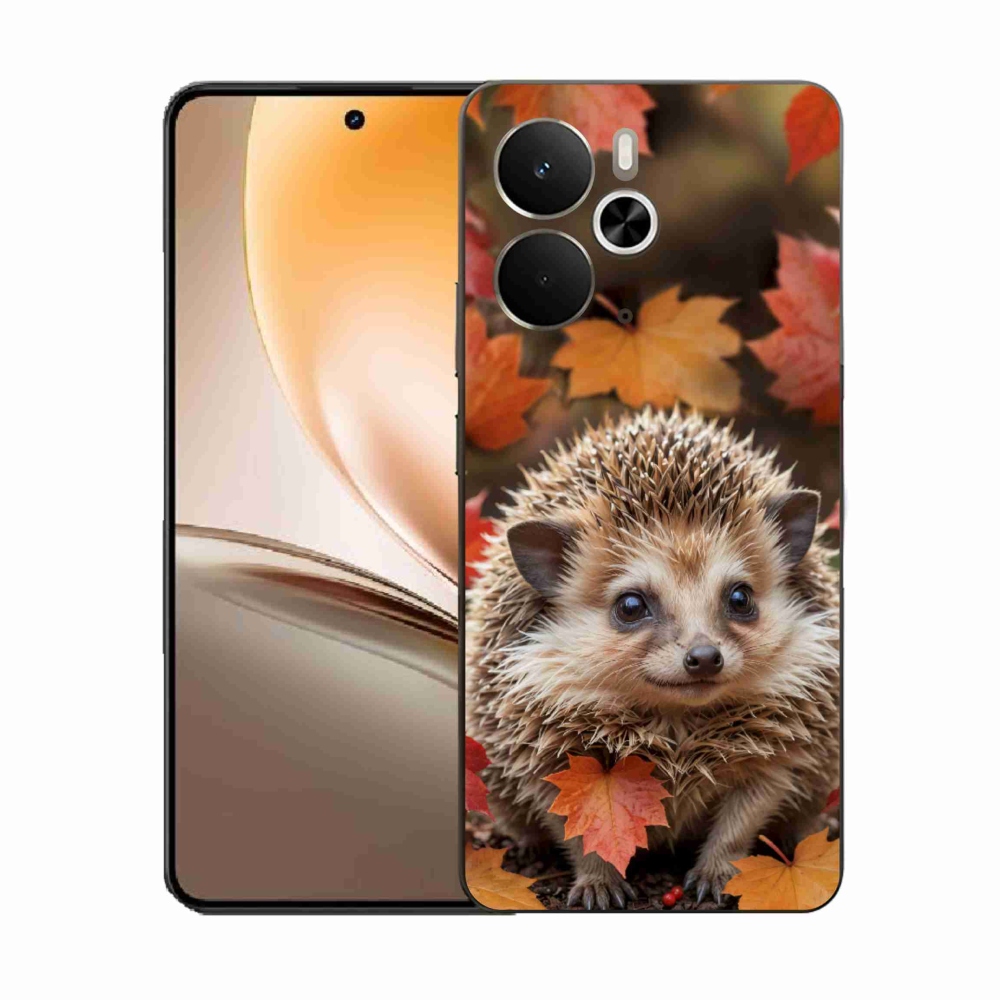 Gélový kryt mmCase na Realme 14T 5G/14 5G - ježko v lístia