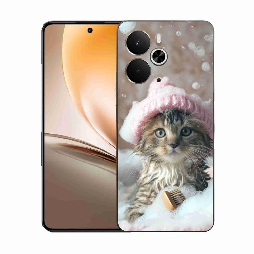 Gélový kryt mmCase na Realme 14T 5G/14 5G - mačiatko a kúpeľ