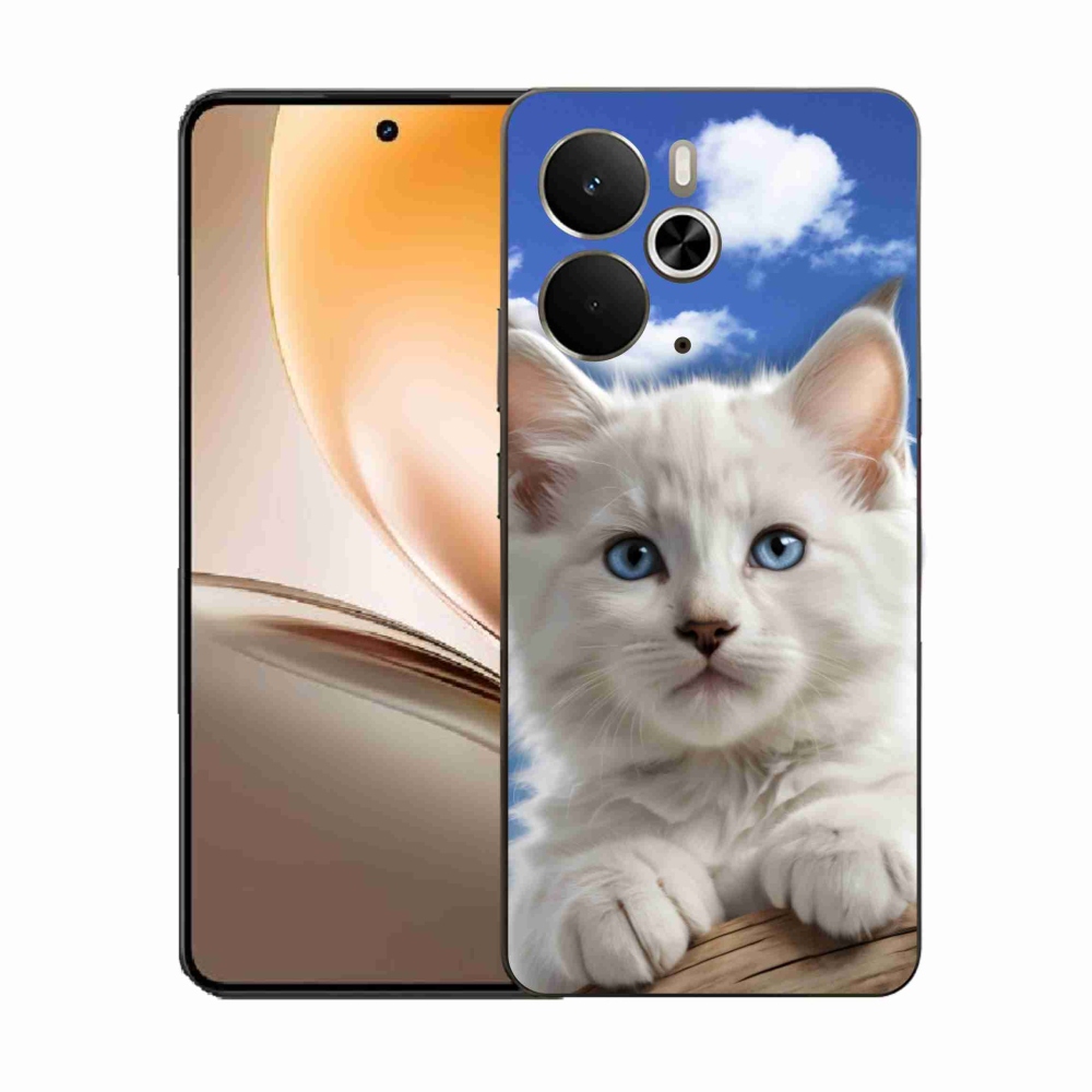 Gélový kryt mmCase na Realme 14T 5G/14 5G - mačiatko a oblaky