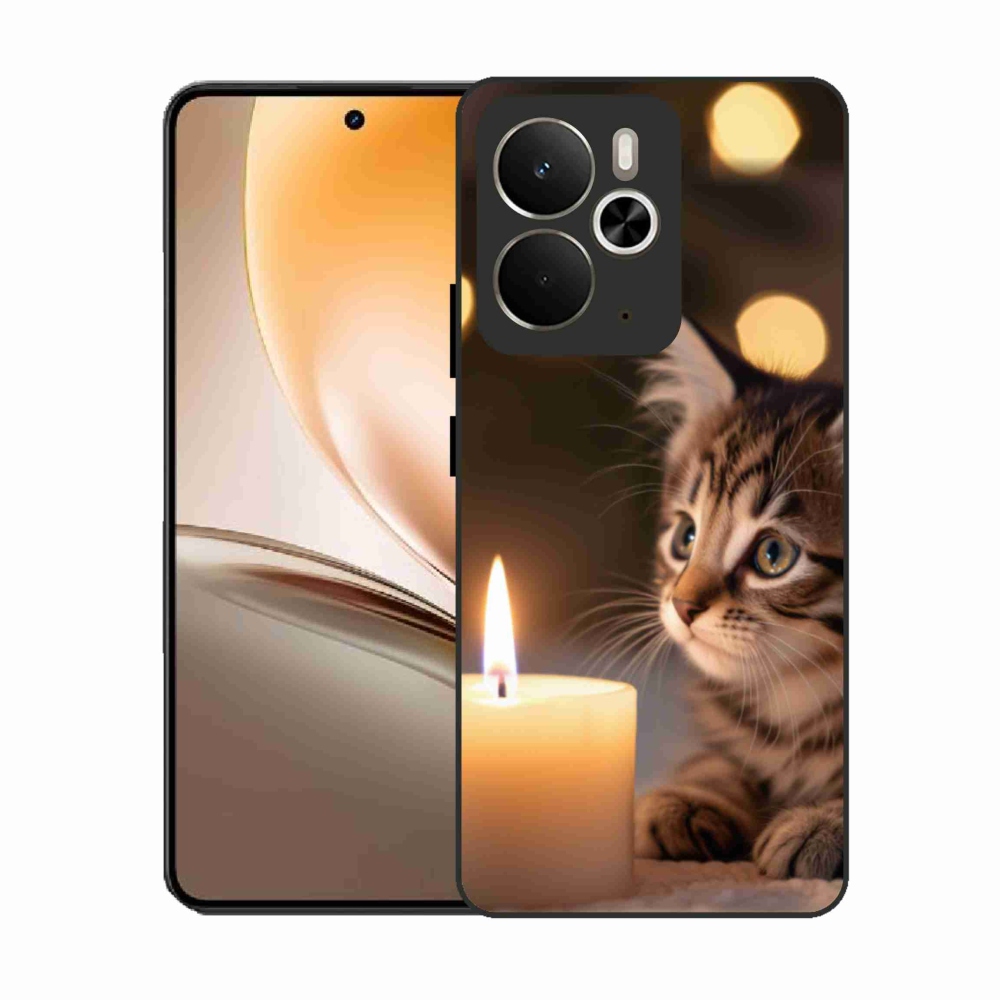Gélový kryt mmCase na Realme 14T 5G/14 5G - mačiatko a sviečka