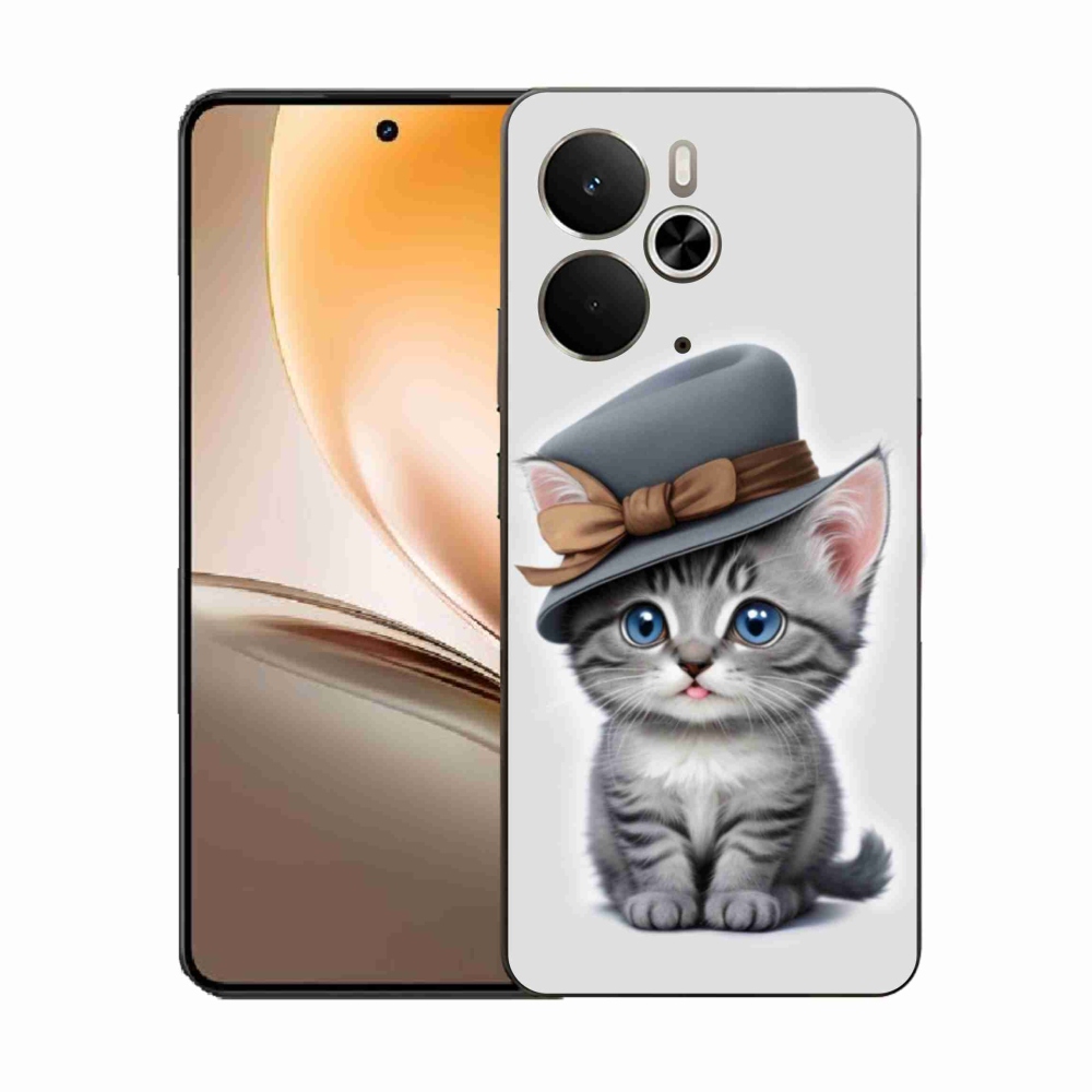 Gélový kryt mmCase na Realme 14T 5G/14 5G - mačiatko s klobúkom