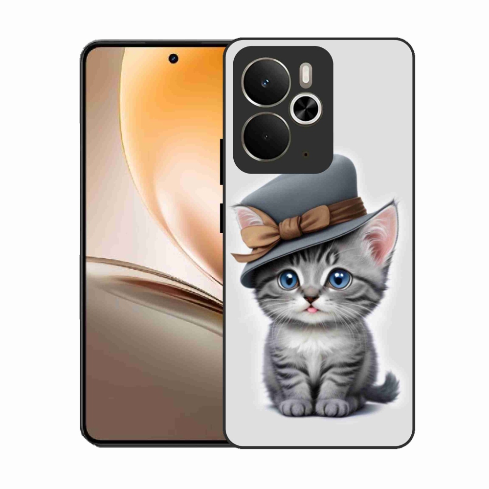 Gélový kryt mmCase na Realme 14T 5G/14 5G - mačiatko s klobúkom