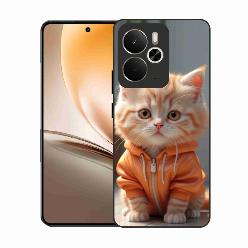 Gélový kryt mmCase na Realme 14T 5G/14 5G - mačiatko v mikine