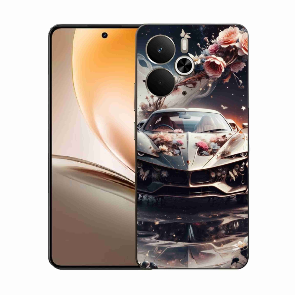 Gélový kryt mmCase na Realme 14T 5G/14 5G - kvetinový športový automobil