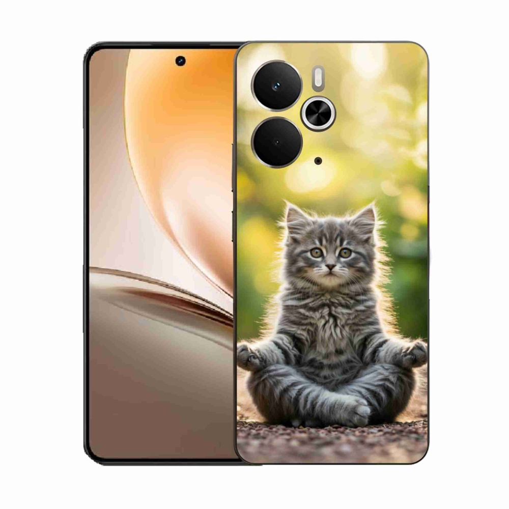 Gélový kryt mmCase na Realme 14T 5G/14 5G - meditujúce mačiatko