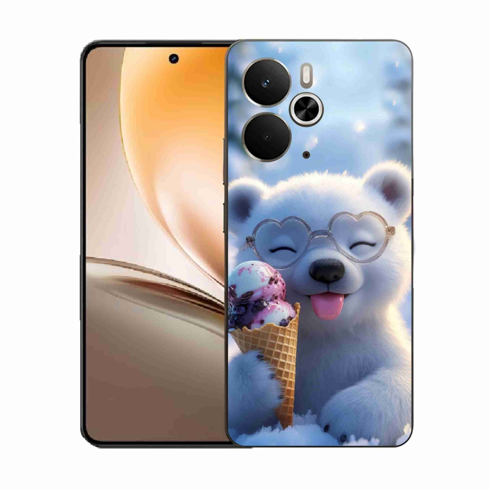 Gélový kryt mmCase na Realme 14T 5G/14 5G - medvedík so zmrzlinou