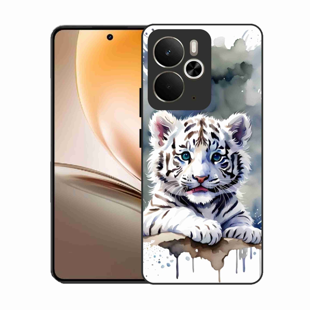 Gélový kryt mmCase na Realme 14T 5G/14 5G - mláďa bieleho tigra